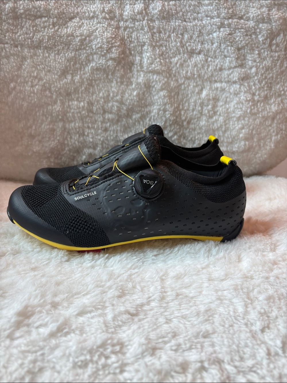 SoulCycle Pearl Izumi Black and Yellow Women’s Cycling Shoes with Boa Dial